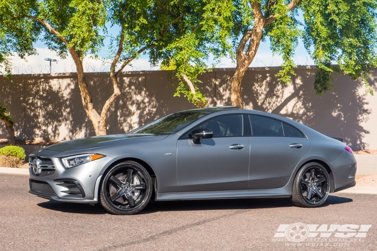 2019 Mercedes-Benz CLS-Class with 20" Lexani Fiorano in Gloss Black Milled wheels