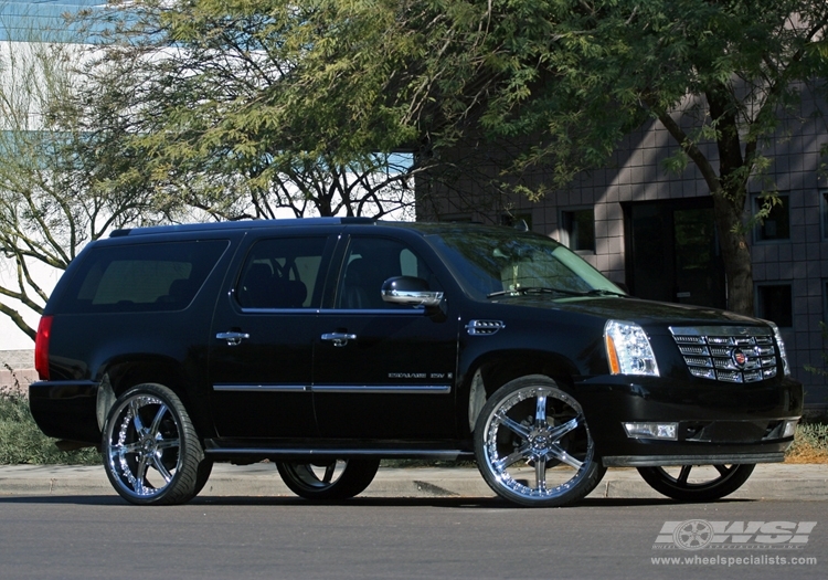 2007 Cadillac Escalade with 26" Giovanna Closeouts Gianelle Spezia-6 in Chrome wheels