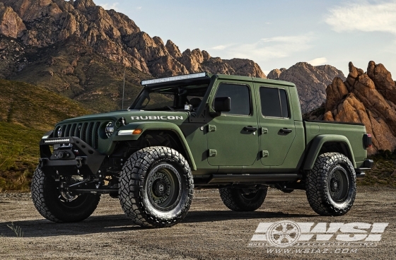 2020 Jeep Gladiator with 20" Black Rhino Abrams in Olive Drab Green wheels