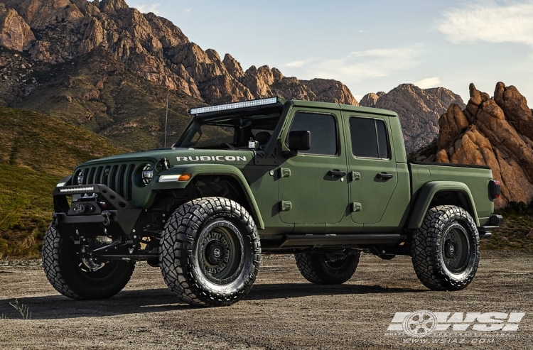 2020 Jeep Gladiator with 20" Black Rhino Abrams in Olive Drab Green wheels
