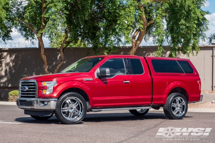 2016 Ford F-150 with 22" MKW M105 in Chrome wheels