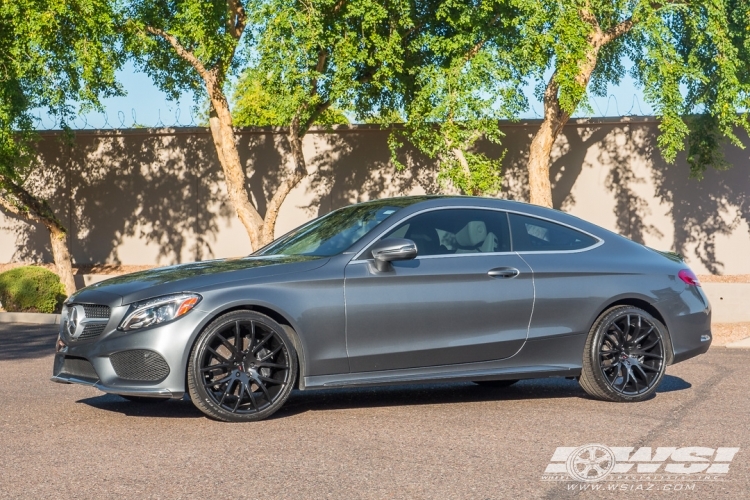 2017 Mercedes-Benz C-Class Coupe with 20" Giovanna Kilis in Gloss Black wheels