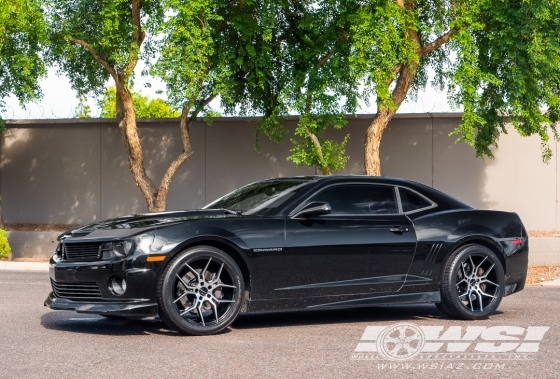 2012 Chevrolet Camaro with 20" Giovanna Haleb in Gloss Black Machined wheels