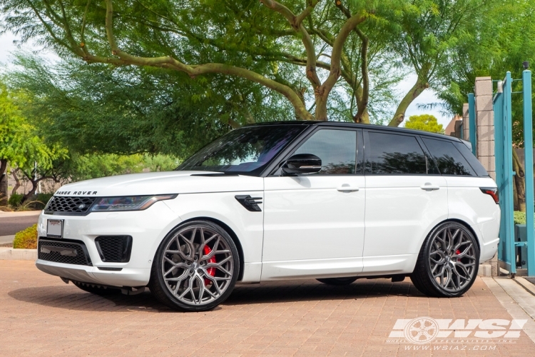 2019 Land Rover Range Rover Sport with 24" Vossen HF-2 in Tinted Matte Gunmetal wheels