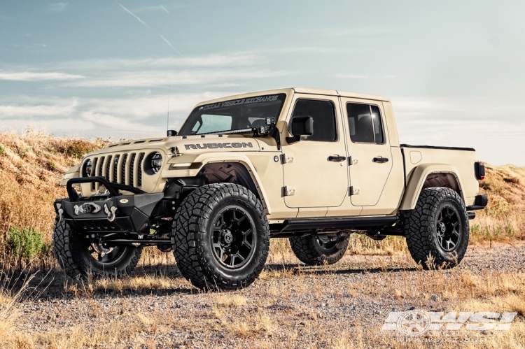 2020 Jeep Gladiator with 20" Black Rhino Overland in Matte Black wheels