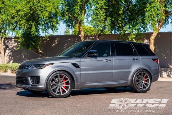 2019 Land Rover Range Rover Sport with 22" Redbourne Kensington in Gloss Gunmetal wheels