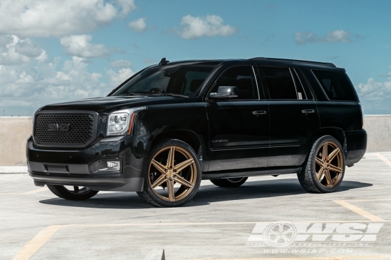 2019 GMC Yukon with 24" Vossen HF6-2 in Tinted Matte Bronze wheels