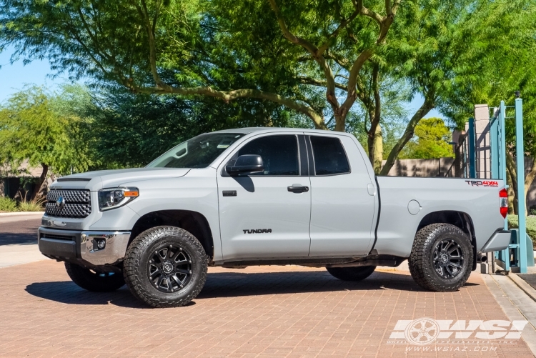 2018 Toyota Tundra with 18" Black Rhino Highland in Matte Black Milled wheels