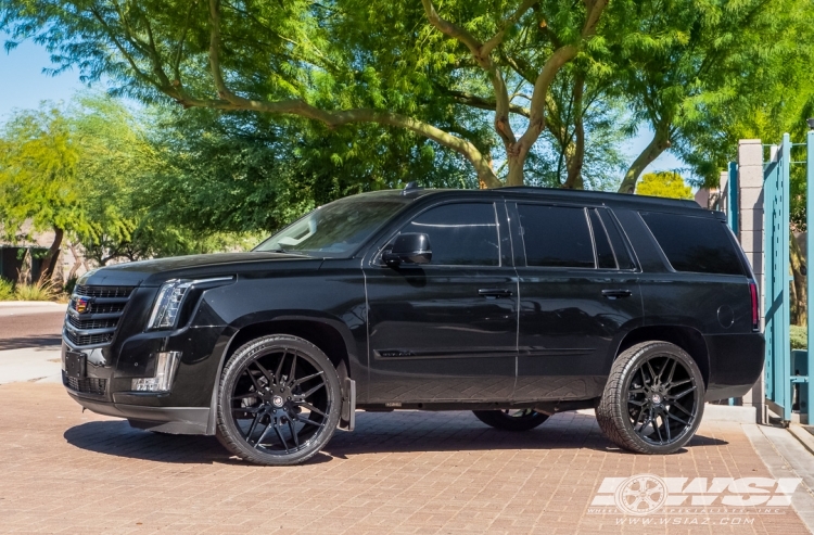 2016 Cadillac Escalade with 24" Giovanna Bogota in Gloss Black wheels