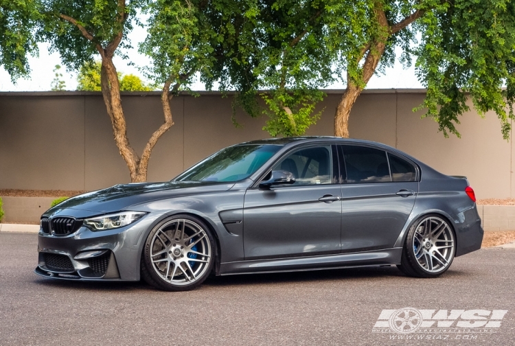 2018 BMW M3 with 20" Forgestar F14 in Gloss Gunmetal wheels