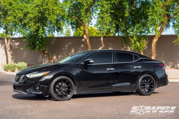2019 Nissan Maxima with 20" Gianelle Monte Carlo in Gloss Black wheels