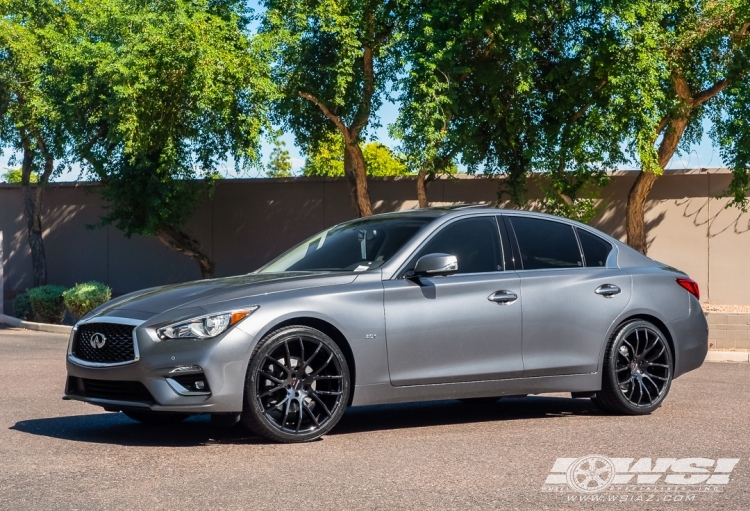 2020 Infiniti Q50 with 20" Giovanna Kilis in Gloss Black wheels