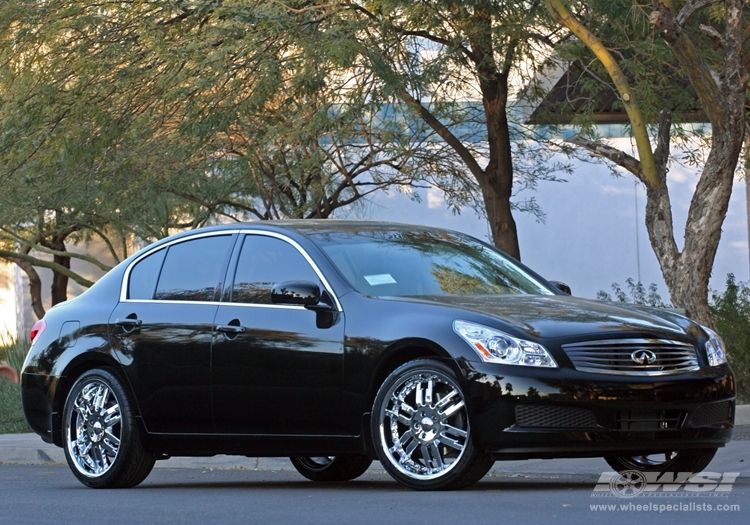 2007 Infiniti G37 with 20" Giovanna Caracas in Chrome wheels