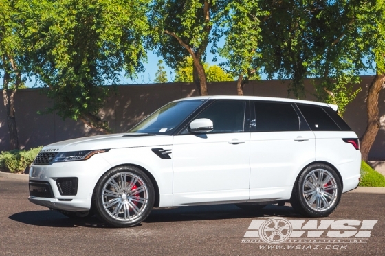 2020 Land Rover Range Rover Sport with 22" Redbourne Manor in Silver (Mirror Cut Face) wheels