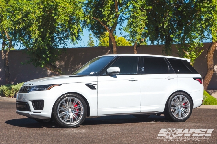 2020 Land Rover Range Rover Sport with 22" Redbourne Manor in Silver (Mirror Cut Face) wheels