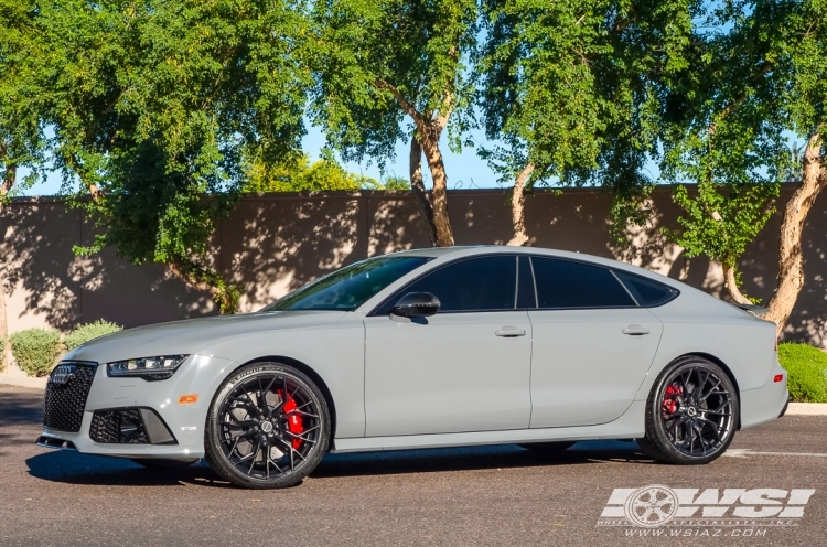 2016 Audi RS7 with 21" Brixton Forged RF10 in Satin Black wheels