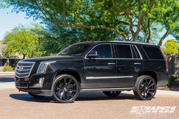 2019 Cadillac Escalade with 24" Koko Kuture Kapan in Gloss Black wheels