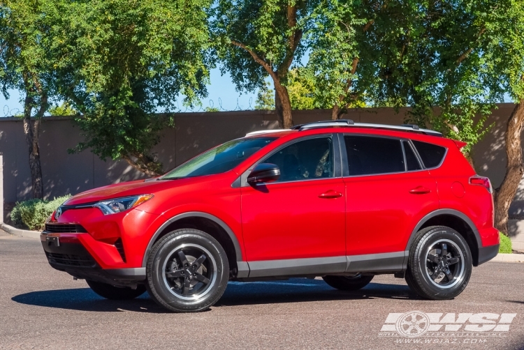 2016 Toyota RAV4 with 18" Petrol P1B in Gloss Black (Machined Lip) wheels