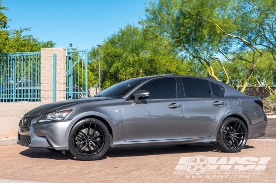 2015 Lexus GS with 20" Niche M203 in Satin Black wheels