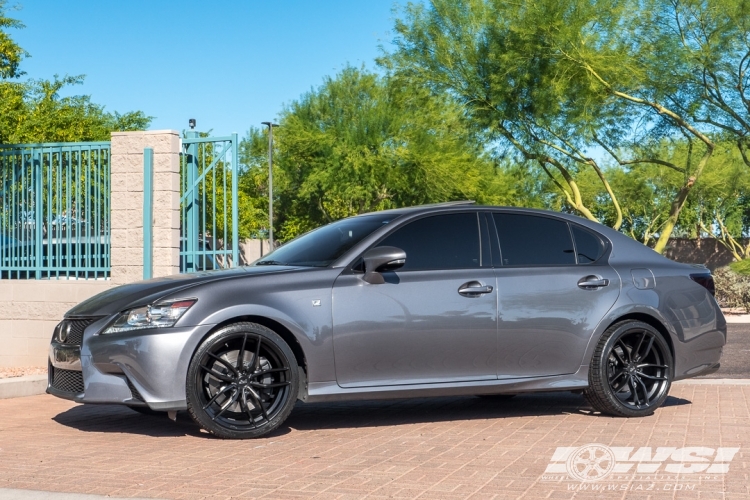 2015 Lexus GS with 20" Niche M203 in Satin Black wheels