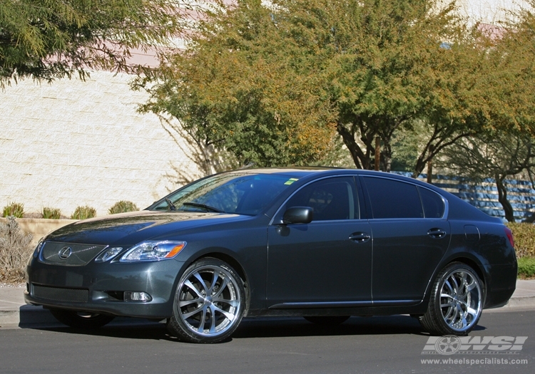 2007 Lexus GS with 20" Axis EXE Convex in Machined wheels