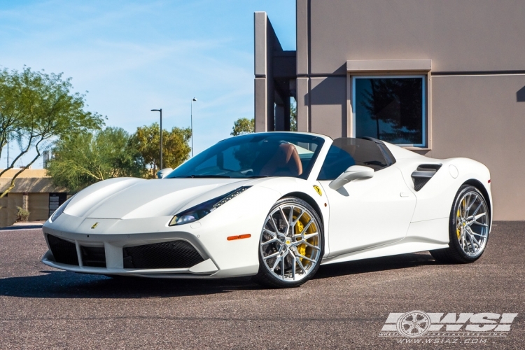 2019 Ferrari 488 with 21" Vossen Forged M-X3 in Custom wheels