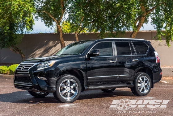 2017 Lexus GX with 20" Black Rhino Pondora in Chrome wheels