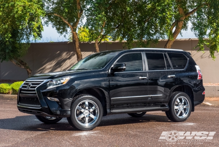 2017 Lexus GX with 20" Black Rhino Pondora in Chrome wheels