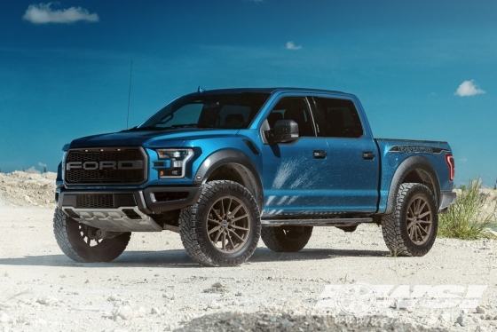 2019 Ford F-150 with 22" Vossen HF6-1 in Tinted Matte Bronze wheels