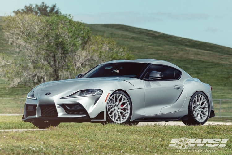 2020 Toyota Supra with 20" Vossen HF-2 in Tinted Matte Gunmetal wheels