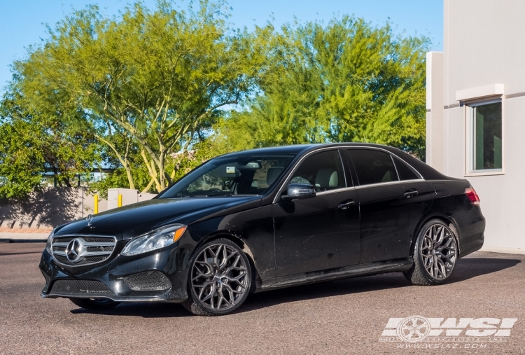 2016 Mercedes-Benz E-Class with 22" Vossen HF-2 in Tinted Matte Gunmetal wheels