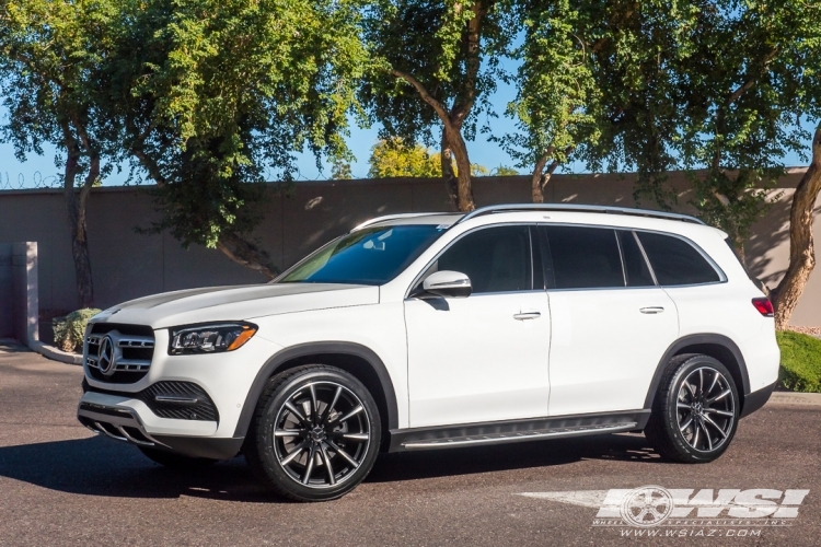 2020 Mercedes-Benz GLS/GL-Class with 22" Gianelle Cuba-10 in Matte Black (w/Ball Cut Details) wheels