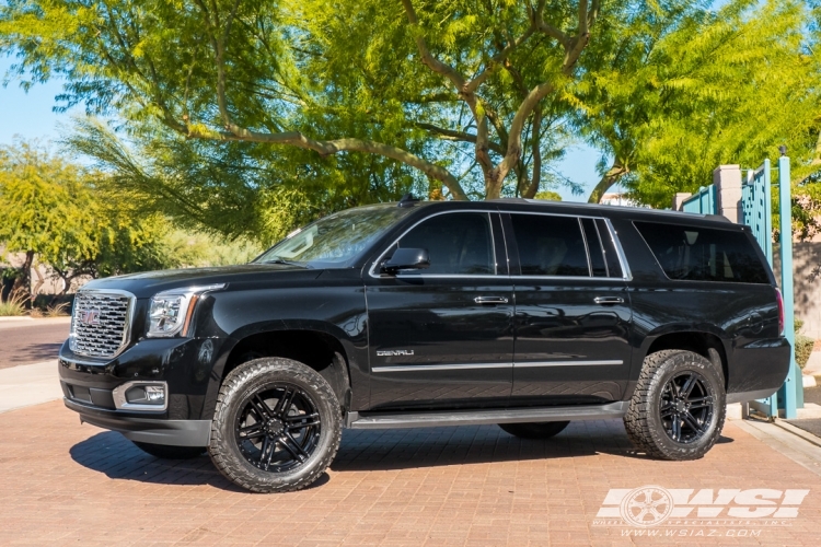 2020 GMC Yukon with 20" VenomRex VR-602 in Black (Coal Black) wheels