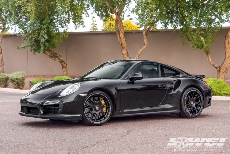 2014 Porsche 911 with 20" BBS CHR in Black (SS Rim Protector) wheels