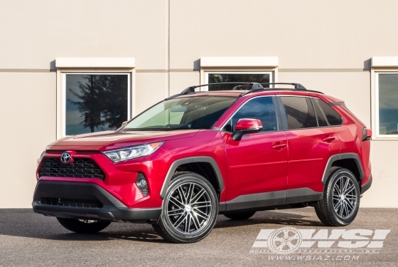 2020 Toyota RAV4 with 19" Petrol P1C in Gloss Black Machined wheels