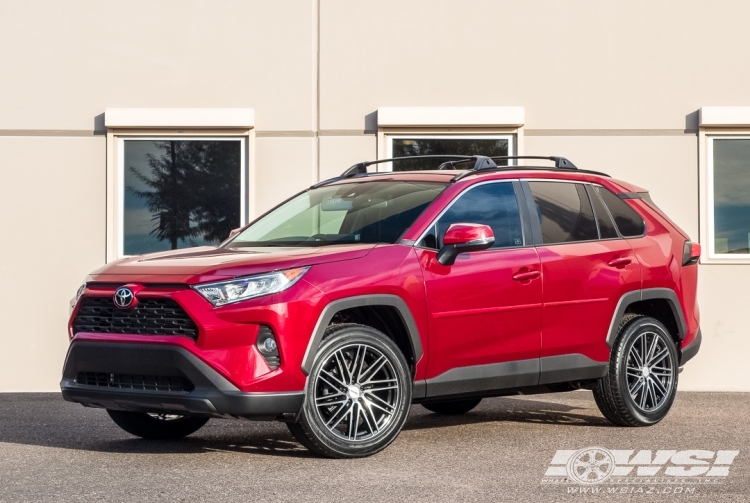 2020 Toyota RAV4 with 19" Petrol P1C in Gloss Black Machined wheels