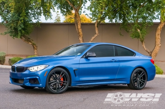 2014 BMW 4-Series with 20" Koko Kuture Massa-5 in Satin Black wheels