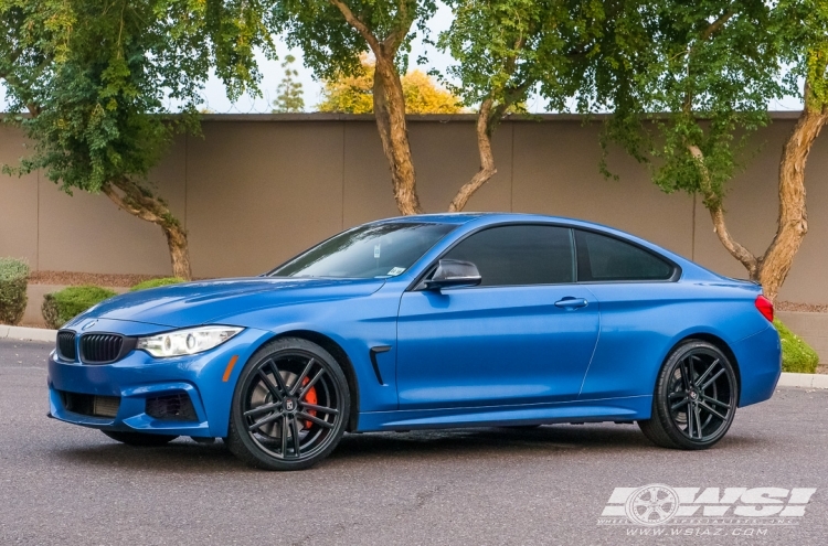 2014 BMW 4-Series with 20" Koko Kuture Massa-5 in Satin Black wheels