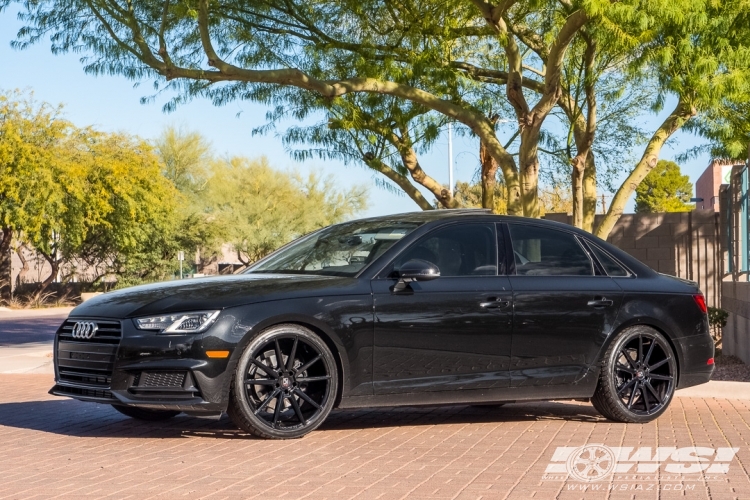 2019 Audi A4 with 20" Koko Kuture Le Mans in Gloss Black wheels