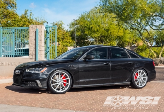 2015 Audi A6 with 20" Vossen CVT in Silver Metallic wheels