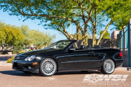 2009 Mercedes-Benz CLK-Class with 19" TSW Turbina (RF) in Silver Machined (Rotary Forged) wheels