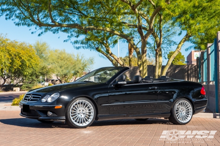 2009 Mercedes-Benz CLK-Class with 19" TSW Turbina (RF) in Silver Machined (Rotary Forged) wheels