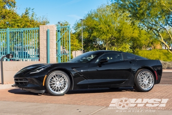 2016 Chevrolet Corvette with 19" Cray Eagle in Silver Machined wheels