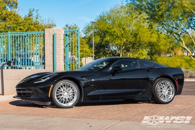 2016 Chevrolet Corvette with 19" Cray Eagle in Silver Machined wheels