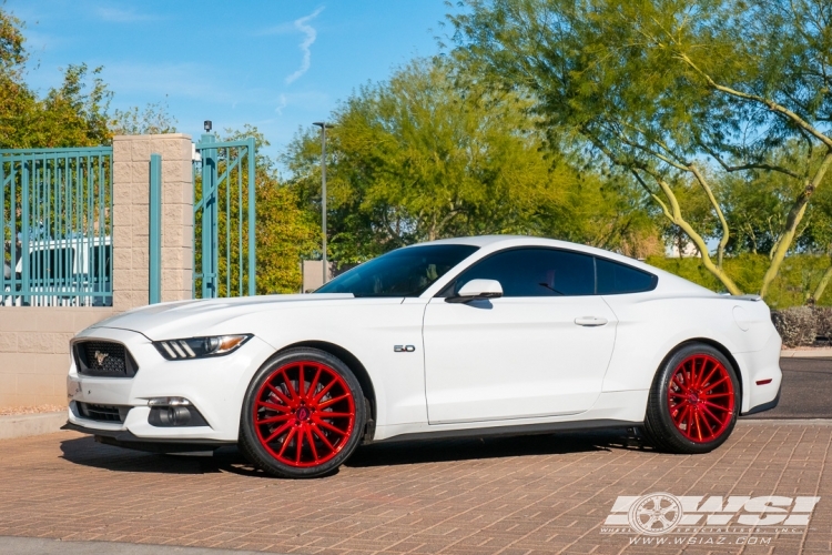 2016 Ford Mustang with 20" Gianelle Verdi in Gloss Black Machined wheels