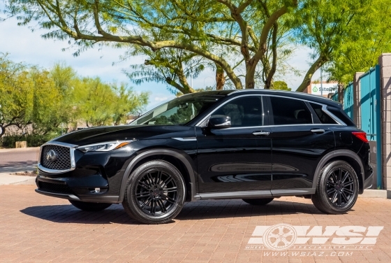 2020 Infiniti QX50 with 19" TSW Crowthorne in Matte Black wheels