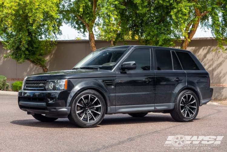 2013 Land Rover Range Rover Sport with 20" Gianelle Cuba-10 in Matte Black (w/Ball Cut Details) wheels