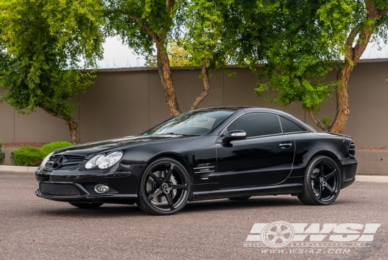 2007 Mercedes-Benz SL-Class with 20" CEC 884 in Machined (Matte Gunmetal) wheels