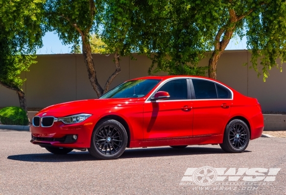 2015 BMW 3-Series with 17" Petrol P3A in Matte Black wheels