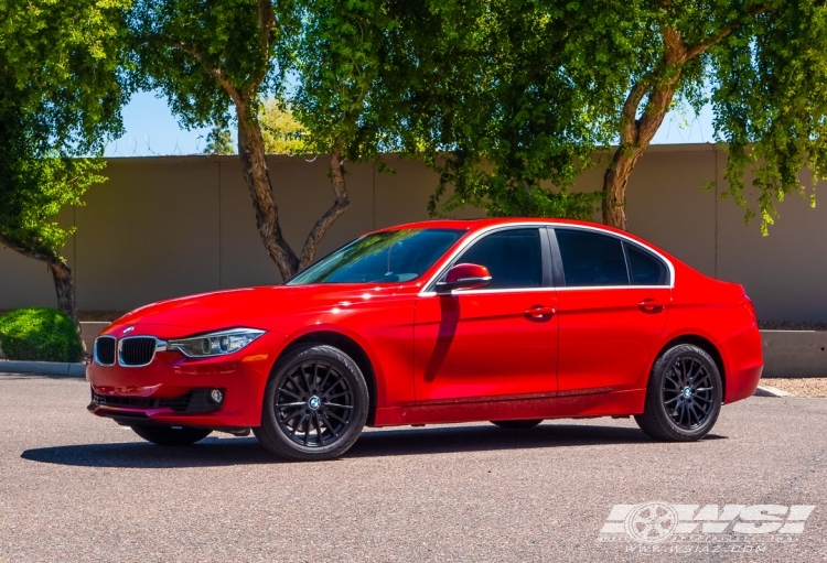 2015 BMW 3-Series with 17" Petrol P3A in Matte Black wheels